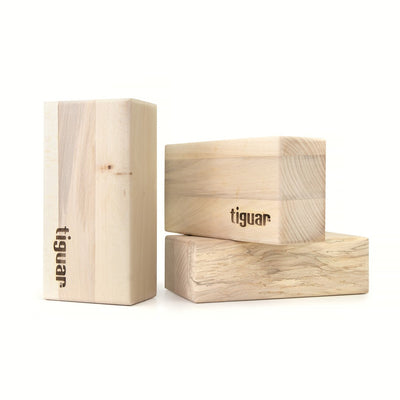 tiguar Yoga Block aus Holz  Naturmaterial, langlebig, nachhaltig, für Yoga, Stretching & Entspannung, ergonomisch mit abgerundeten Kanten, 23,5 x 11,5 x 7 cm, 1,4 kg