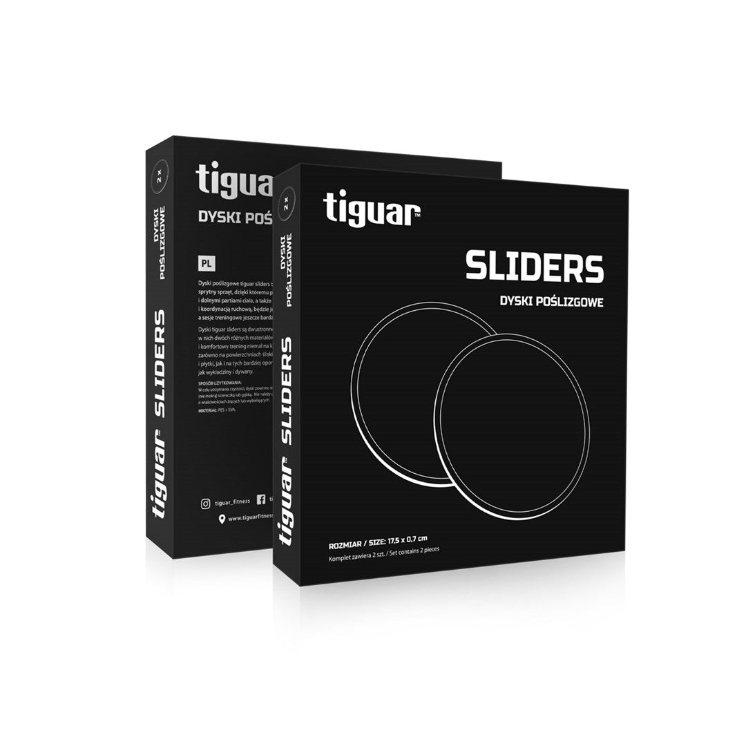 tiguar Sliders  2er-Set, beidseitig, Schwarz