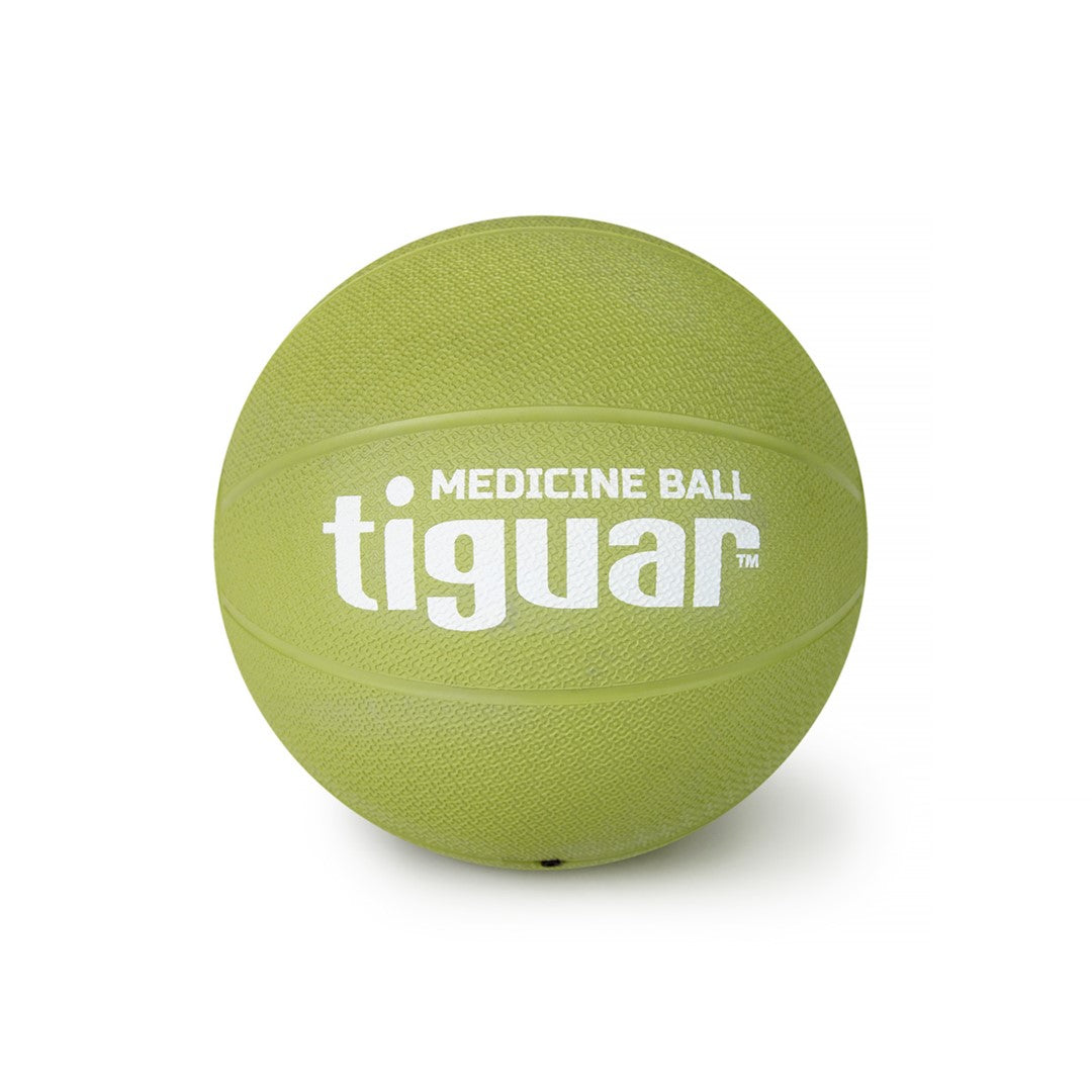tiguar Medizinball 3 kg (Olive)  Gummiball mit rauer Oberfläche, komfortabler Griff, ideal für Krafttraining, Rehabilitation und Koordination