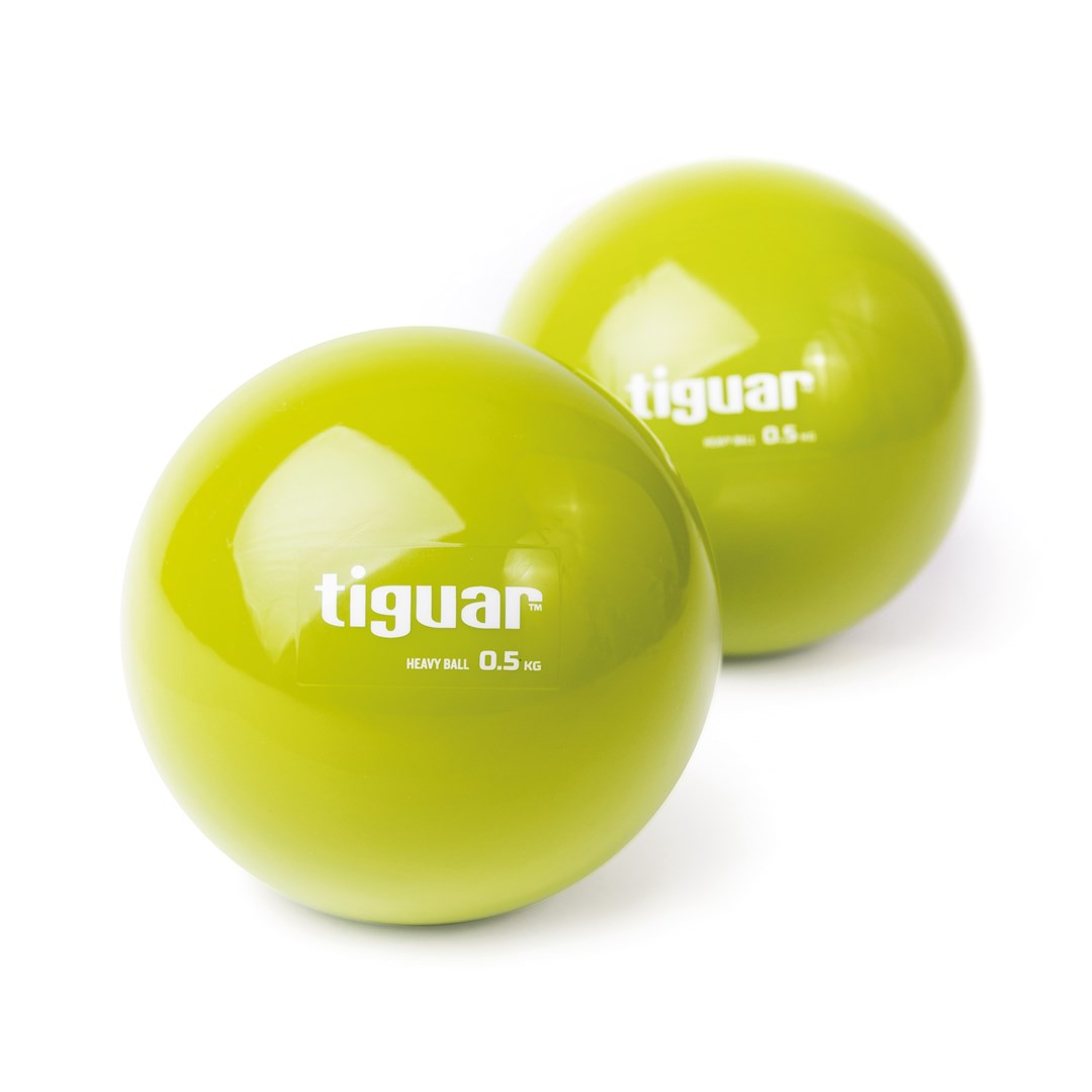 tiguar Gewichtsbälle 0,5 kg (2er-Set)  Oliv  Trainingsbälle für Fitness, Physiotherapie & Reha, sandgefüllt, phthalatfrei, ideal für sanftes Krafttraining & Mobilisation