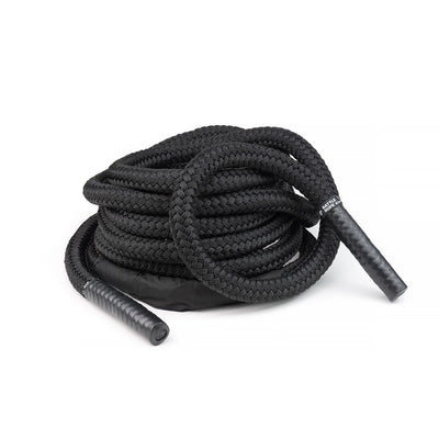 tiguar Battle Rope 1,5"x30' (3,8 cm x 9,1 m)  Trainingsseil für funktionelles Training, Fitness und Kraftaufbau  inkl. Schutzmanschetten und Anti-Rutsch-Griffen