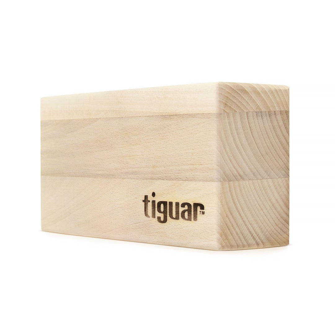 tiguar Yoga Block aus Holz  Naturmaterial, langlebig, nachhaltig, für Yoga, Stretching & Entspannung, ergonomisch mit abgerundeten Kanten, 23,5 x 11,5 x 7 cm, 1,4 kg