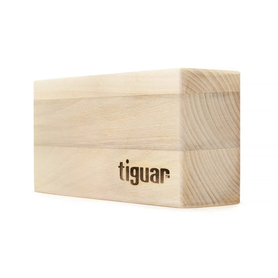 tiguar Yoga Block aus Holz  Naturmaterial, langlebig, nachhaltig, für Yoga, Stretching & Entspannung, ergonomisch mit abgerundeten Kanten, 23,5 x 11,5 x 7 cm, 1,4 kg