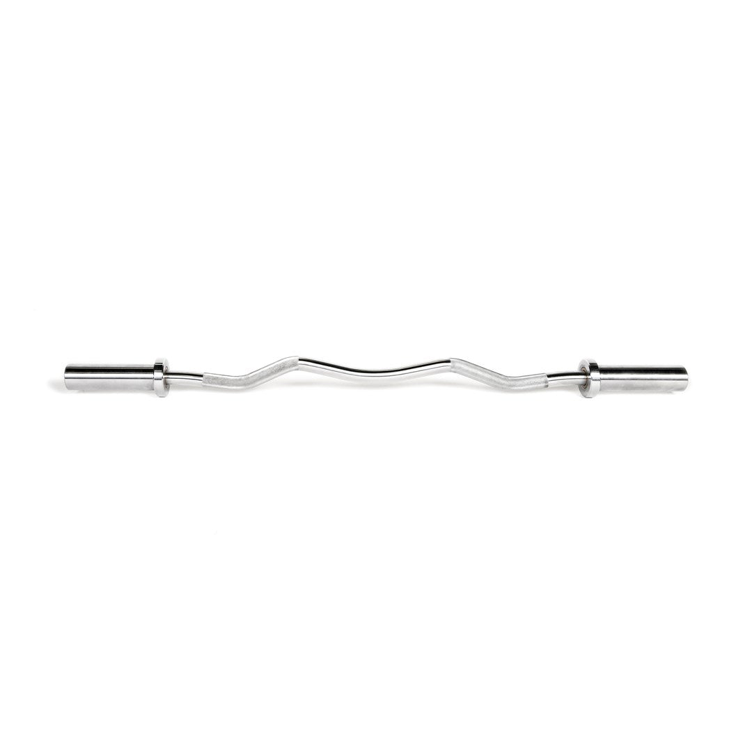 tiguar Curl Bar 120 cm  10 kg  verchromte W-förmige Langhantel  gelenkschonendes Armtraining mit hohem Wirkungsgrad