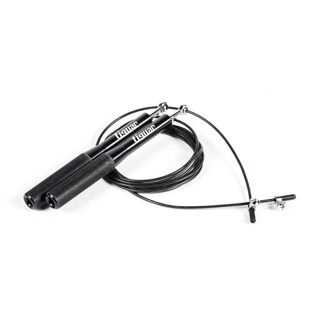 tiguar Speed Rope PRO  professionelles Springseil mit Stahlseil und Aluminiumgriffen  verstellbare Länge für schnelles Training